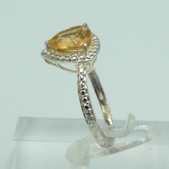 Sz 9 Genuine Brazilian Citrine (Trl) Ring NWOT - Picture 3 of 5